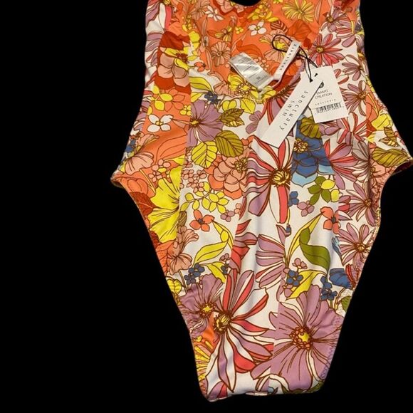 Sanctuary swimwear Reversible floral print One Piece Halter Swimsuit NWT size XS - Picture 7 of 16